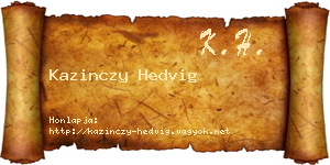 Kazinczy Hedvig névjegykártya